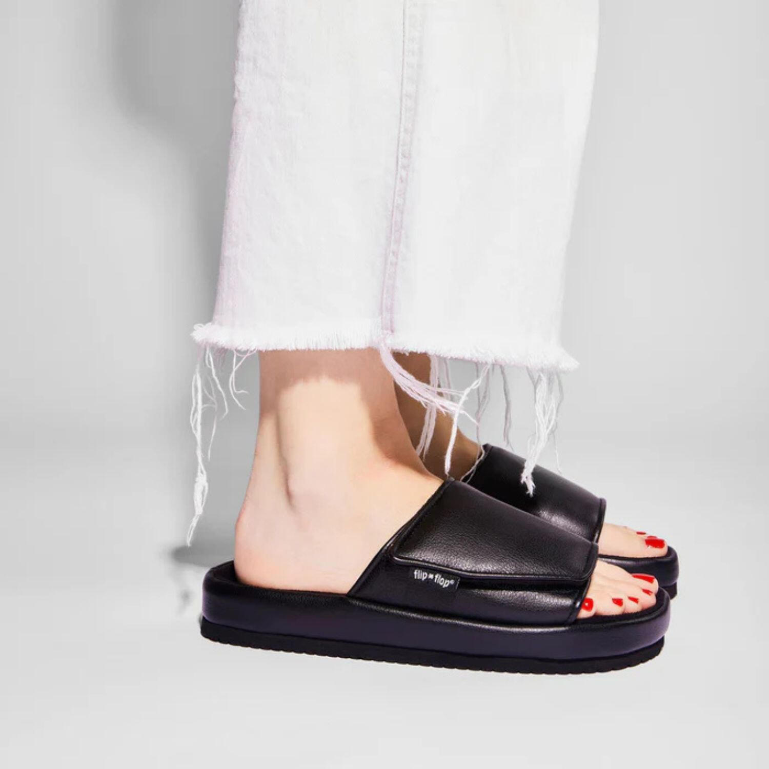 Femme slide*velcro Slides Noir 5/6