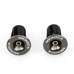 Bouchons de cintre vélo AL6061 22-24 mm gris 19 g la paire