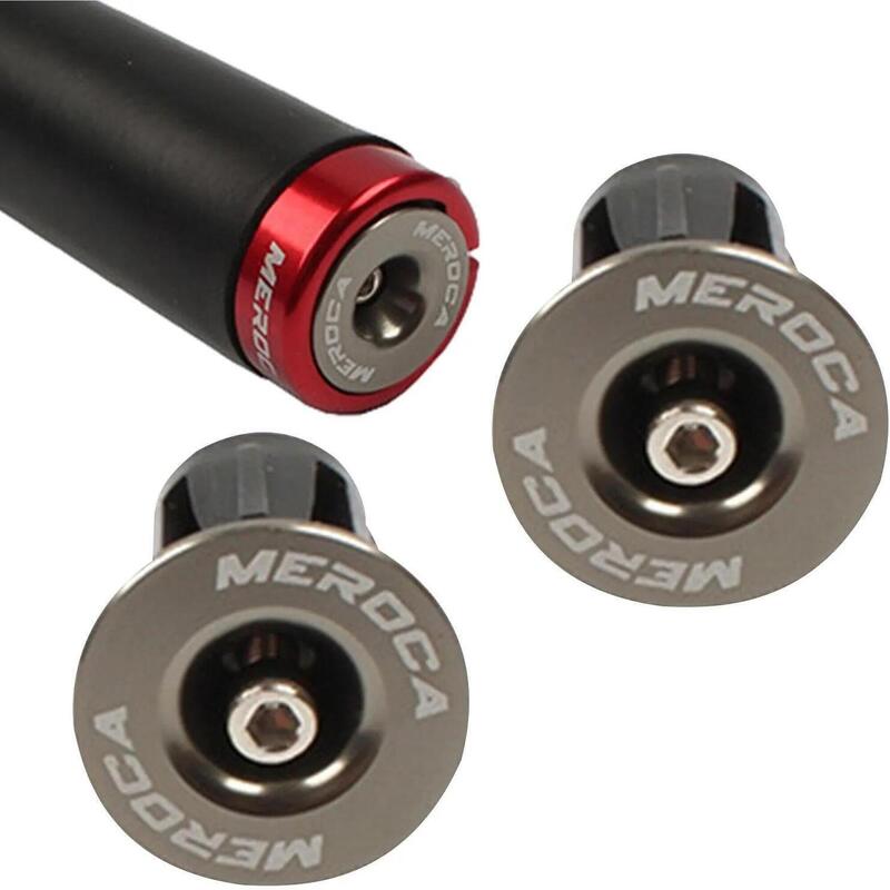 Koncovky řídítek hliník 22–24 mm šroub M4 šedé 19 g/pár