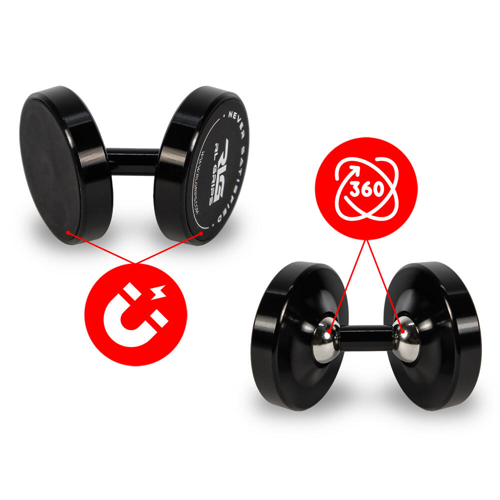 Soporte Magnético de Gimnasio para Teléfono 360º con Doble Imán RL Grips Negro 5/6