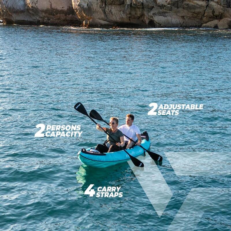 Caiac Virtufit 335 Turcoaz- Cu scaune de caiac si geanta de transport