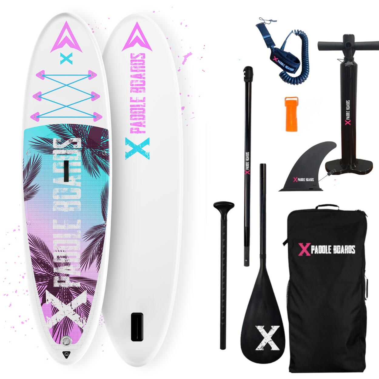 X PADDLE BOARDS Dámský a dětský nafukovací SUP Pinky-X 280 x 76 x 12,5 cm