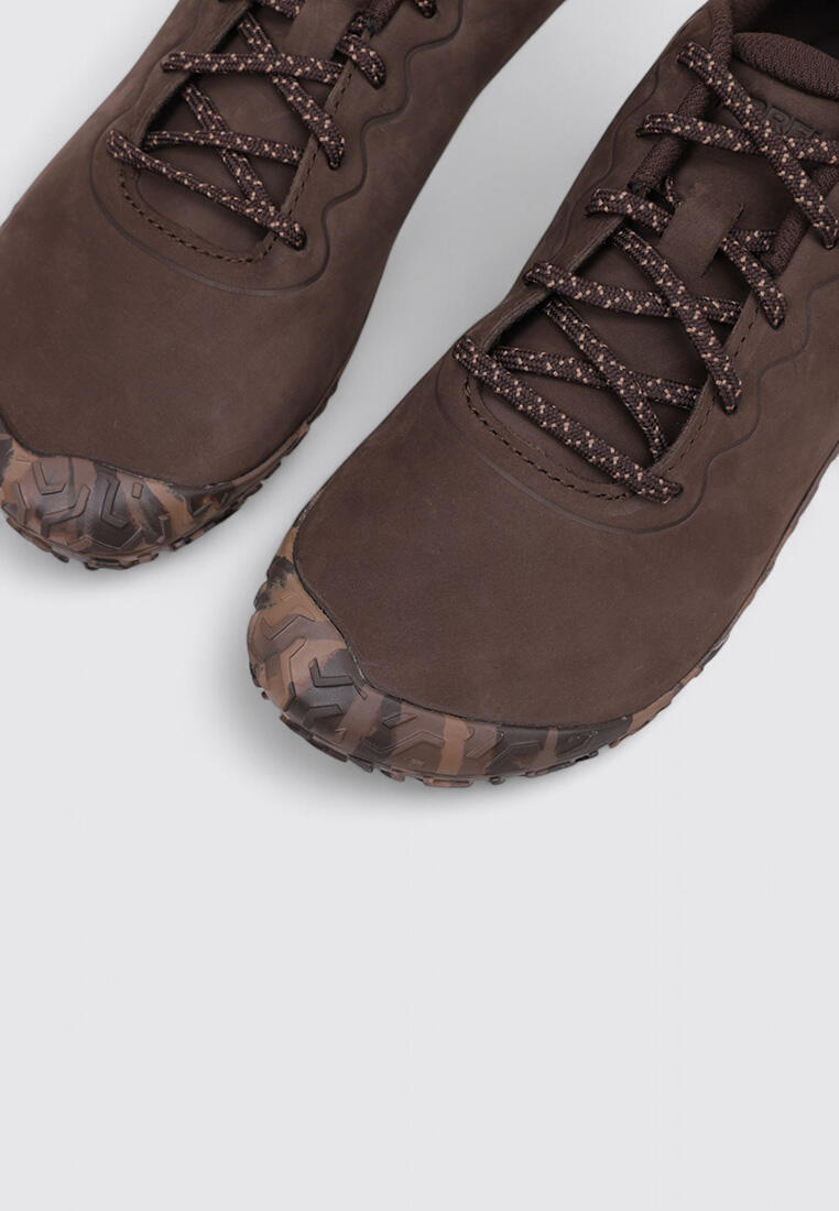 Merrell Vapor Glove 6 Leather Hombre — Zapatillas barefoot marrón 3/5