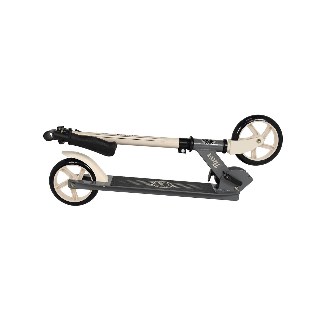 Trottinette FLEXXY 121 Girl – 2 Roues PVC 121 Mm, Pliable, Réglable, Blanc/gris/corail