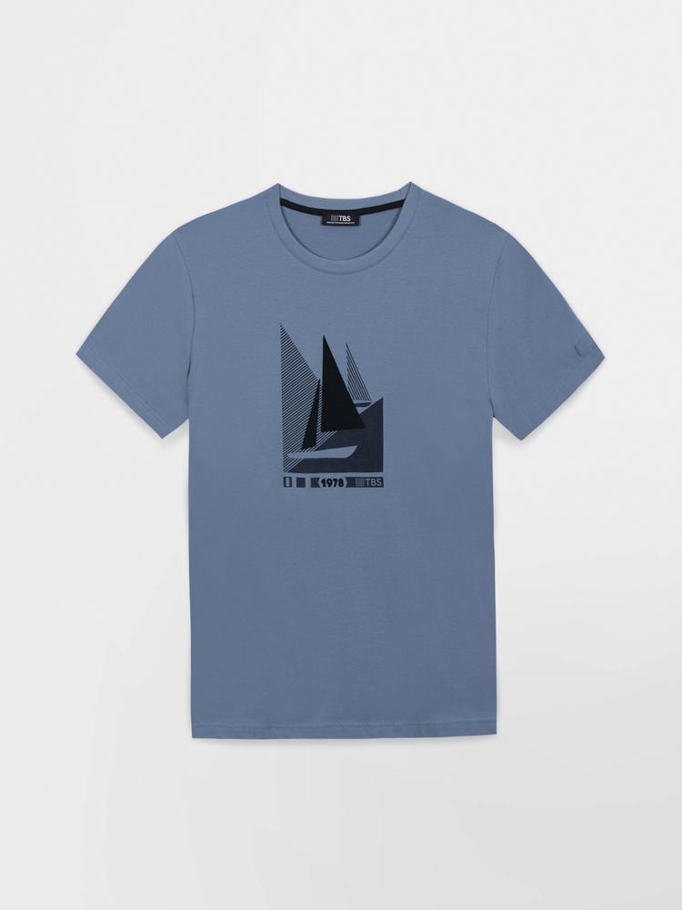 T-shirt manches courtes Homme - OMARITEE Céleste 3/5