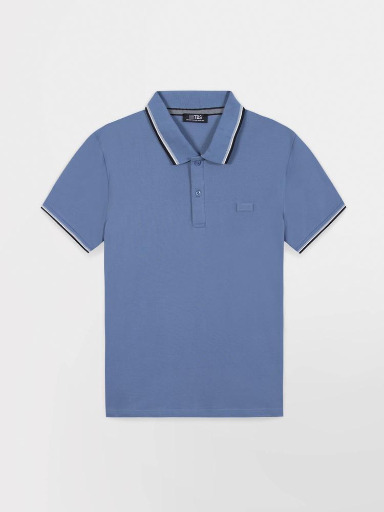 Polo manches courtes homme YVANEPOL - Céleste 4/5