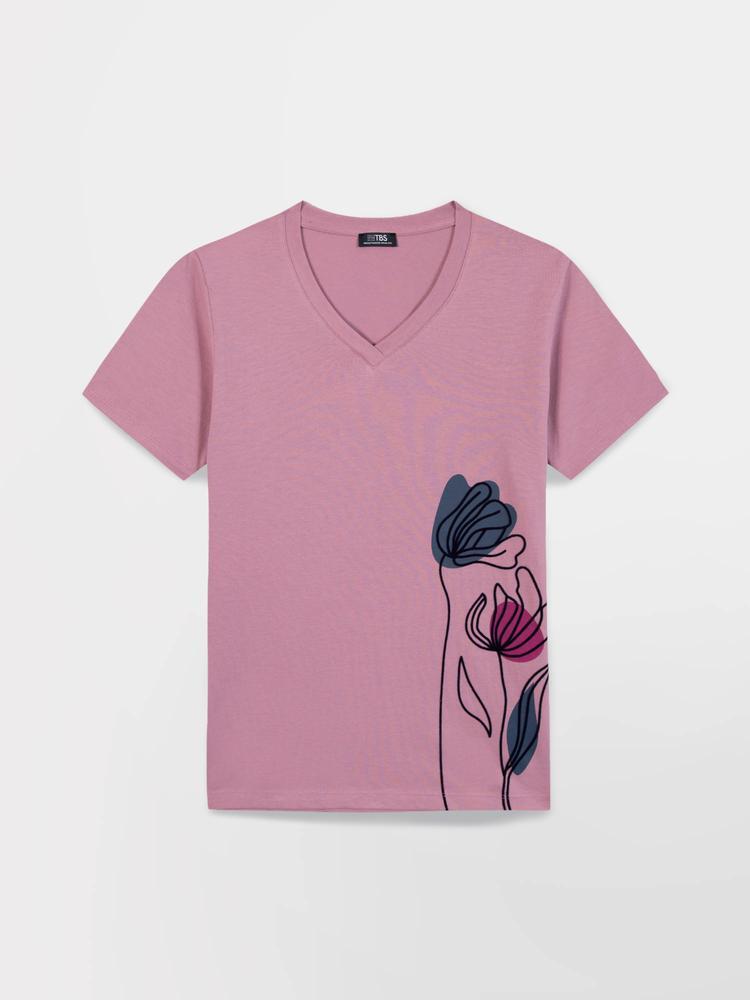 T-shirt manches courtes femme MELBATEE - Pivoine 4/5