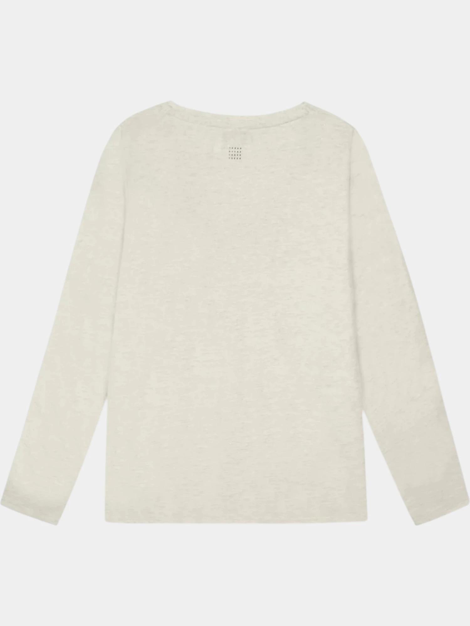 T-shirt manches longues - sport - femme - col V - adinalon - blanc/ecru 5/6