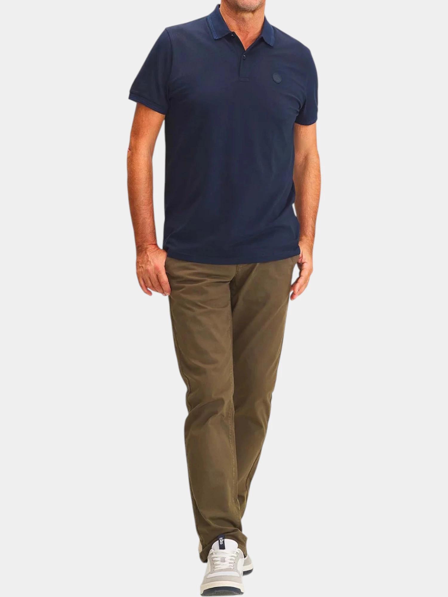 Polo - Homme - Ajusté, manches courtes - ATTONPOL - Bleu marine 3/6