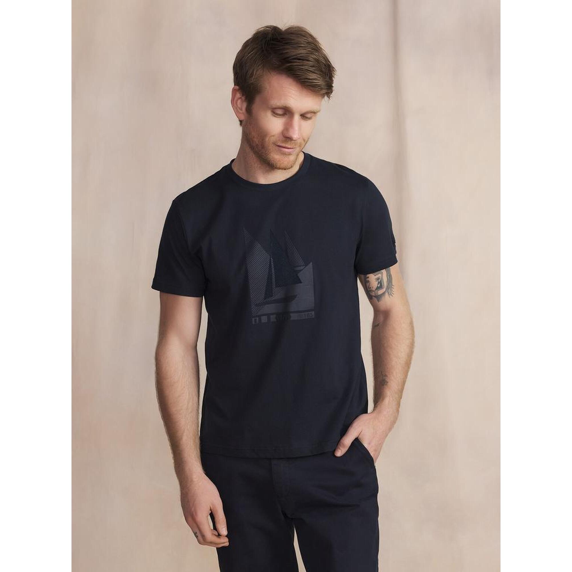 Tbs - T-shirt Homme Omaritee Manches Courtes Col Rond Marine - T-shirt Manches Courtes - Bleu - Decathlon