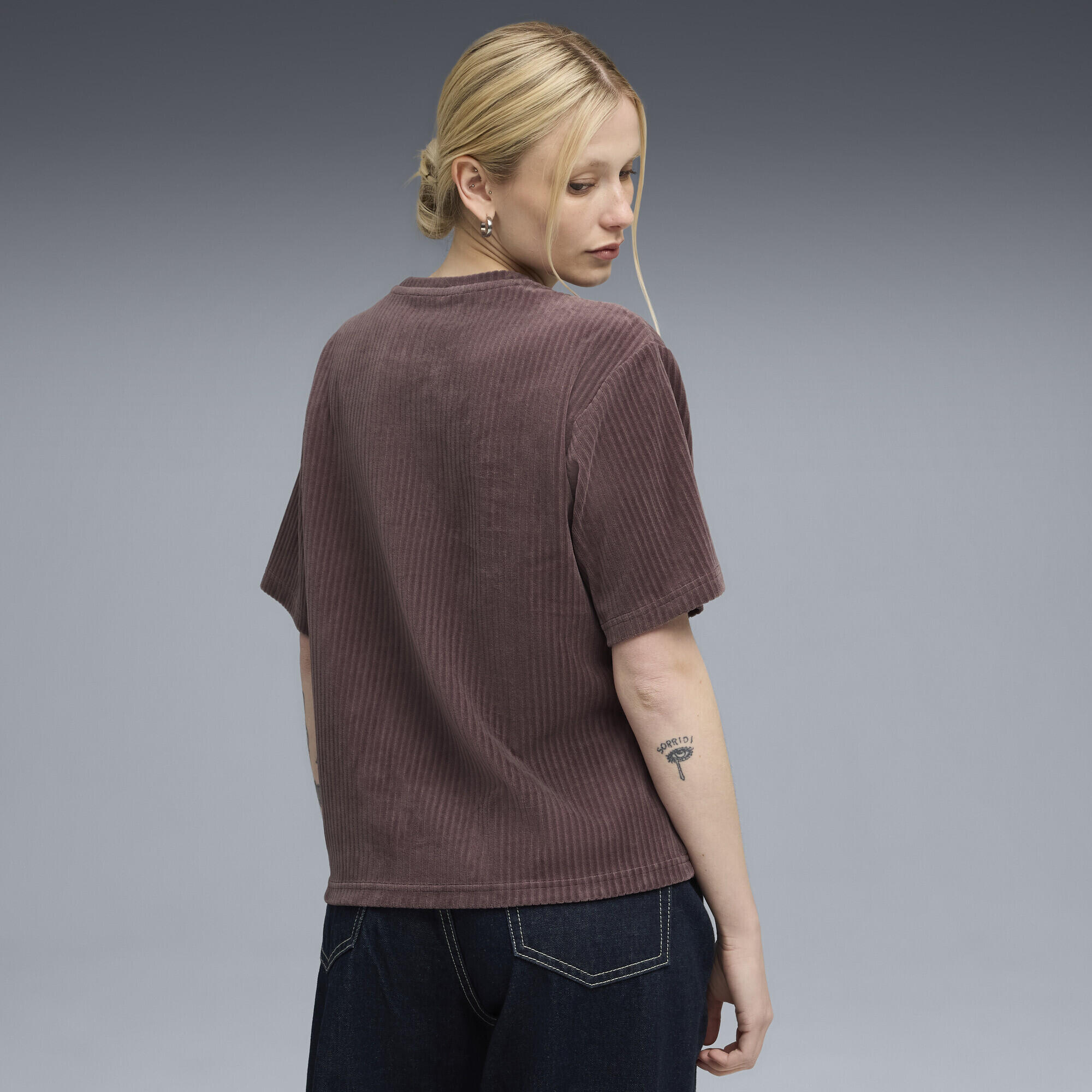 T-shirt décontracté en velours côtelé Essentials Elevated Femme PUMA 3/5