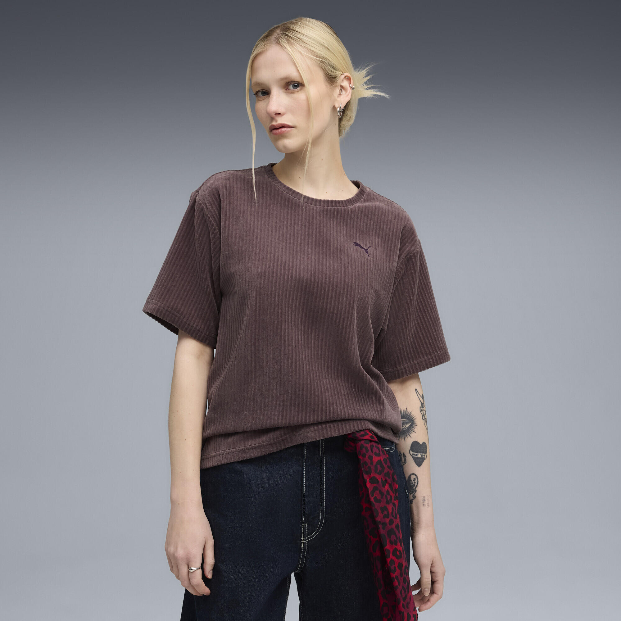 T-shirt décontracté en velours côtelé Essentials Elevated Femme PUMA 2/5