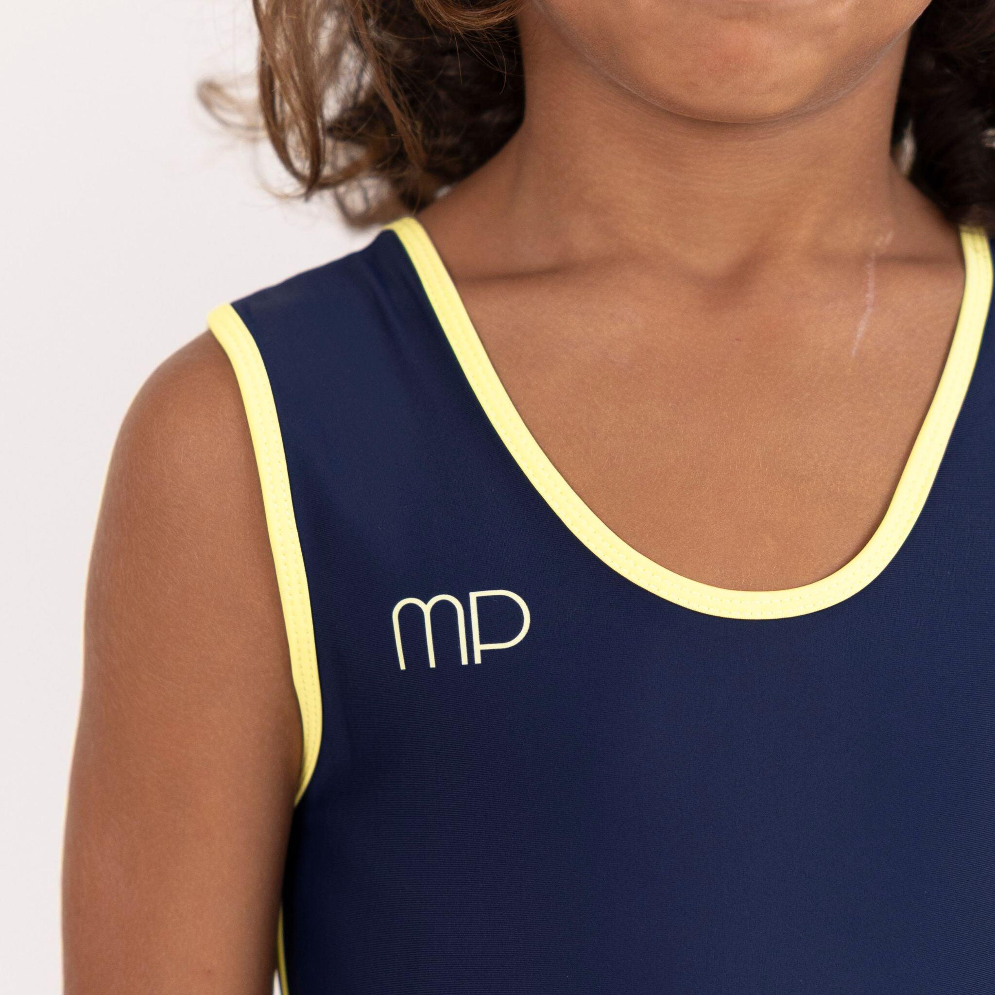 Maillot de gymnastique bleu et jaune garçon 4/4