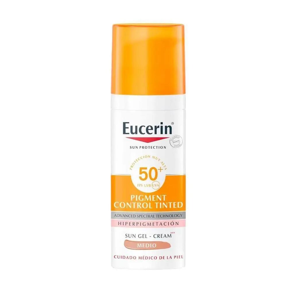 Eucerin Solar Facial Pigment Control Fluido FPS 50+ con color tono medio 50ml