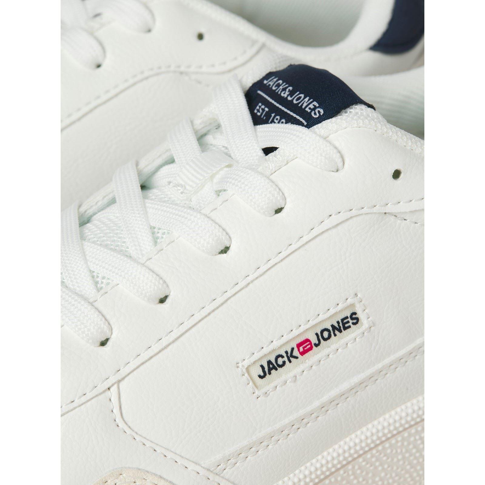 Jack & Jones Bounce Mens Trainers - White, Mid Height, Lace-Up 6/6