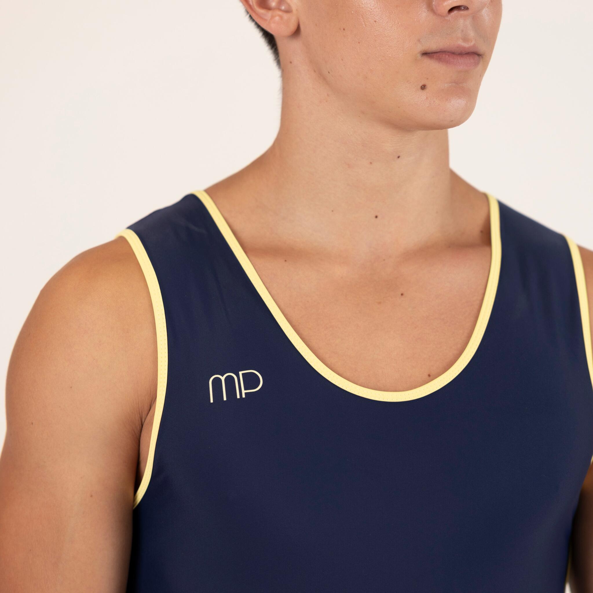 Maillot de Ginástica Azul e Amarelo Homem 4/4