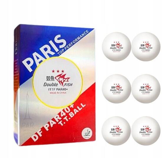 Piłeczki do tenisa stołowego piłki do ping ponga Double Fisch Paris Par40+