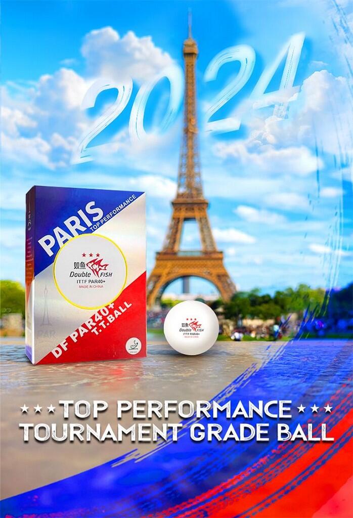 Balles de tennis de table, balles de ping-pong, Double Fisch Paris Par40+ 3/6