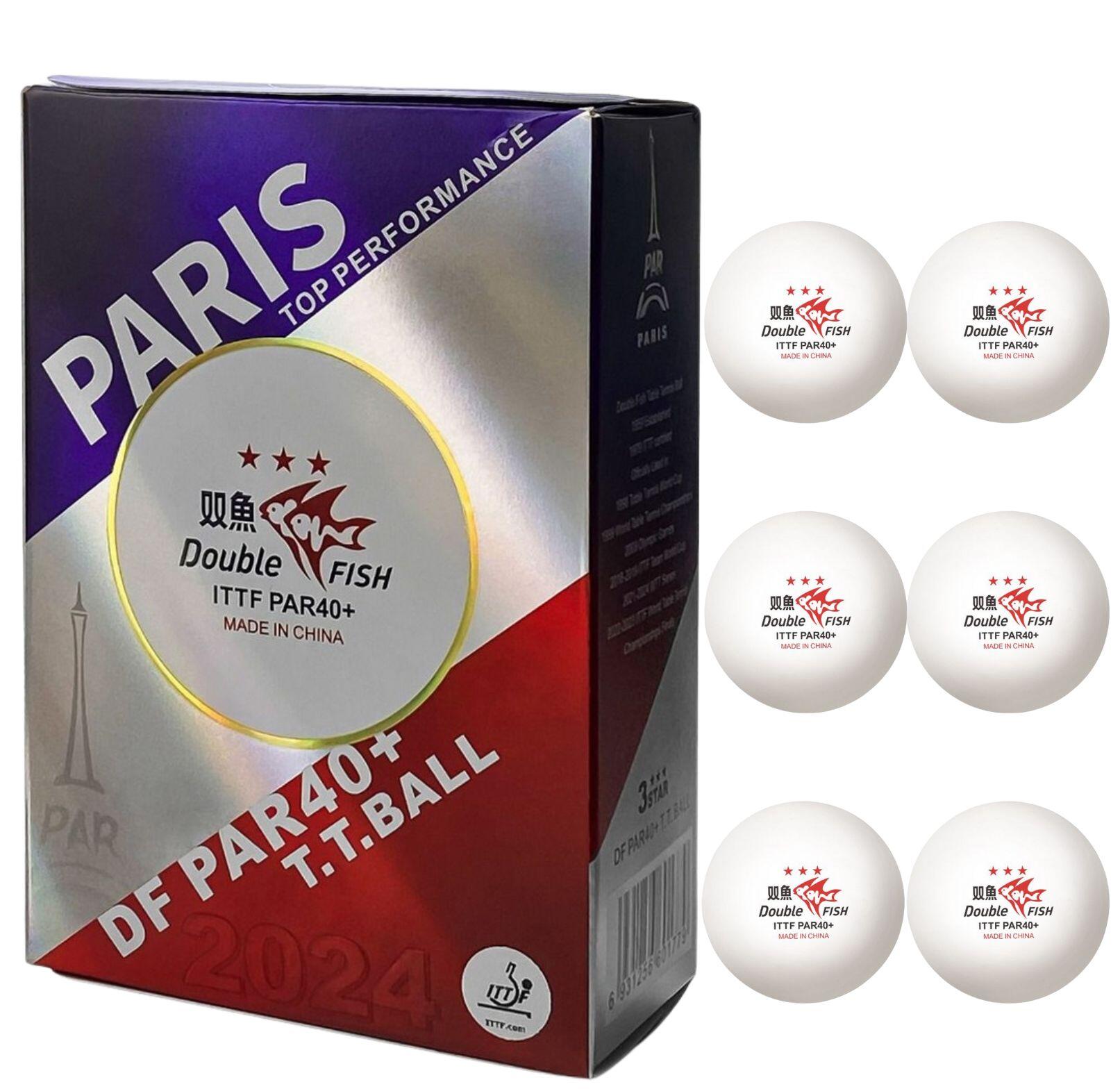Balles de tennis de table, balles de ping-pong, Double Fisch Paris Par40+ 2/6