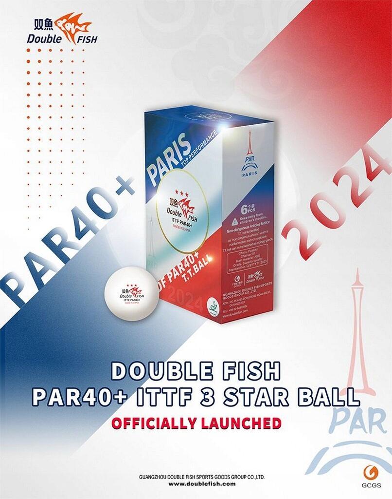 Balles de tennis de table, balles de ping-pong, Double Fisch Paris Par40+ 4/6