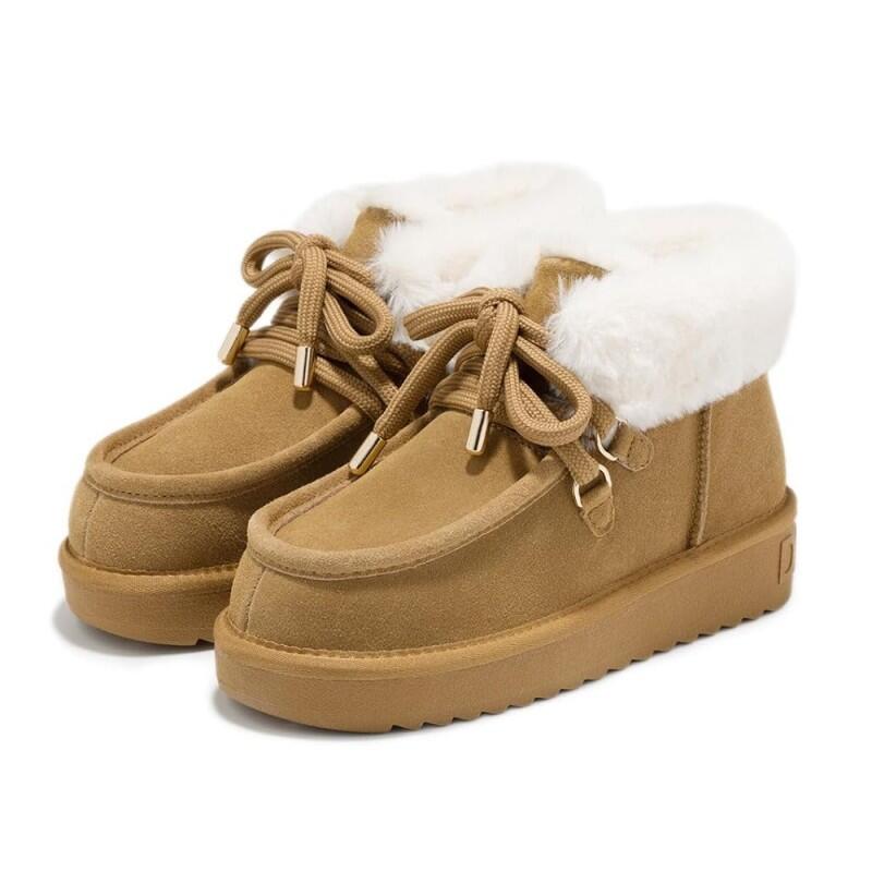 Botines Planos Mujer D.franklin Nordic Mid Fur Marrón 2/4