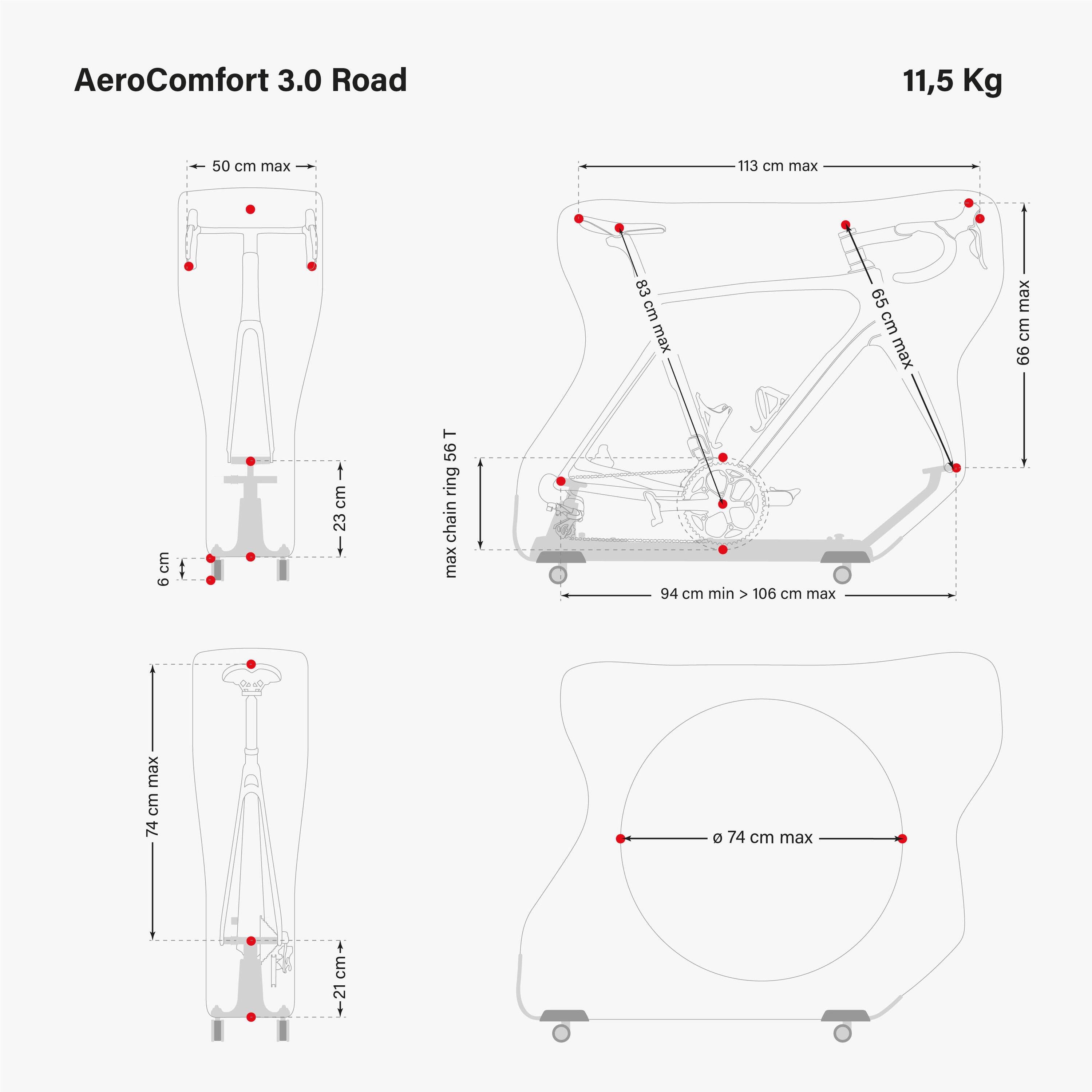 Scicon Sports Aerocomfort 3.0 Tsa racefietsreistas 6/7