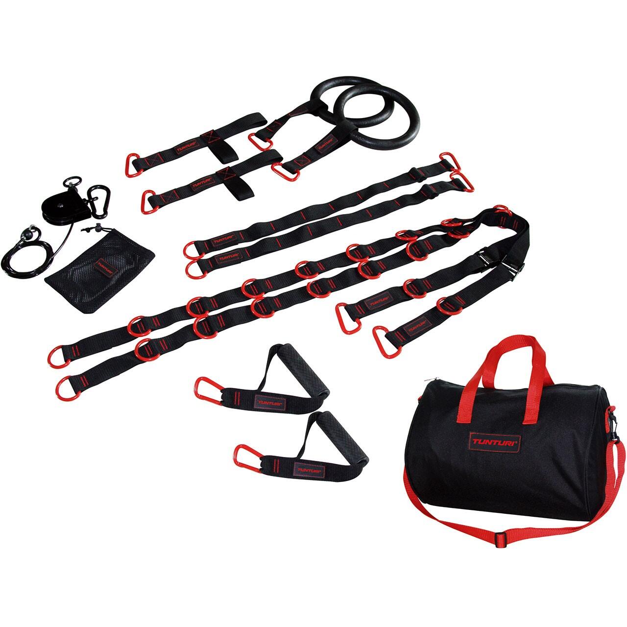 Tunturi - Kit Accessoires Et Sangles Functional Training Trainer Matériel Musculation Noir - Sangle De Suspension - Noir|rouge - No Size - Decathlon