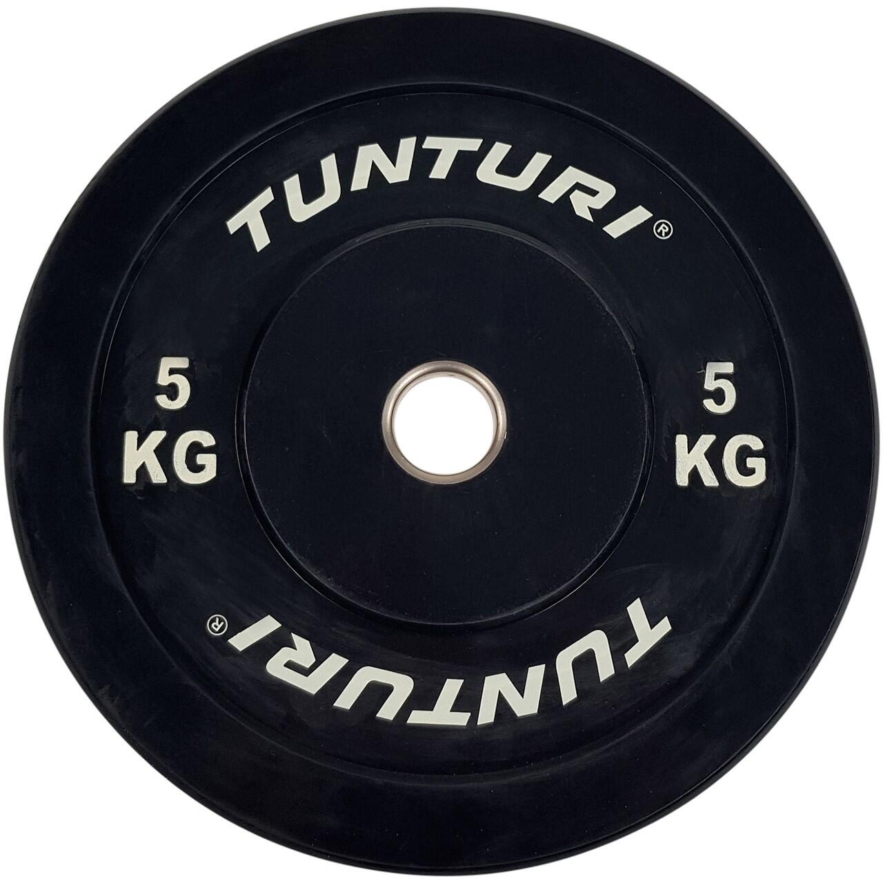 TUNTURI Gumový kotouč BUMPER TUNTURI 5 kg, černý