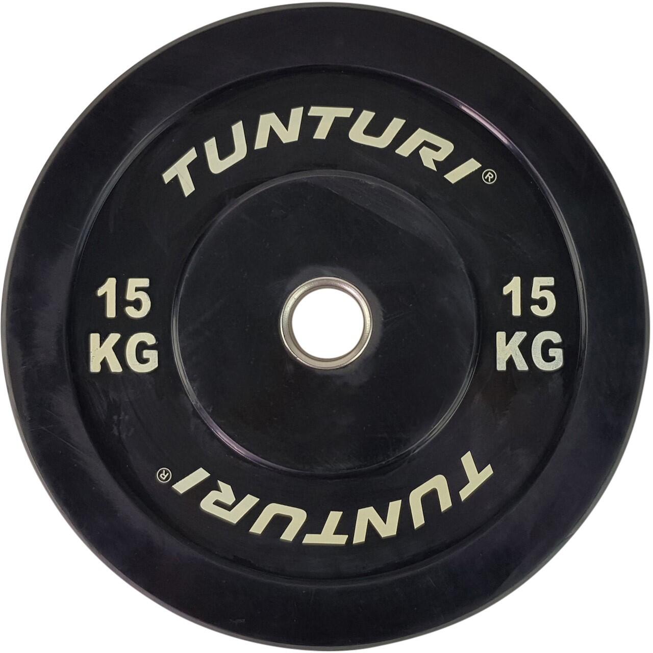 TUNTURI Bumper Plate 15 kg Black