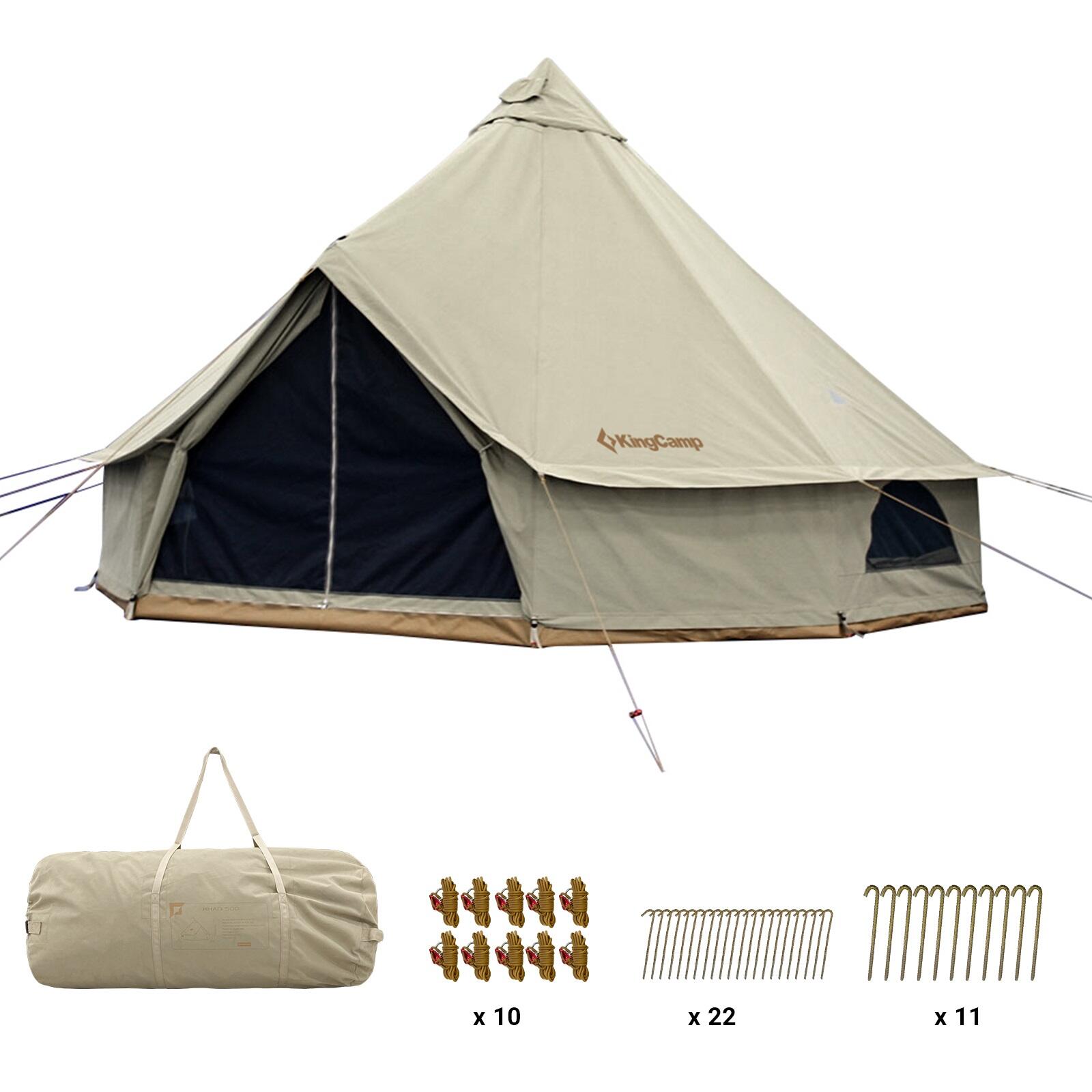 Glampingzelt KING CAMP Khan 400 x 400 x 270 cm 3/7