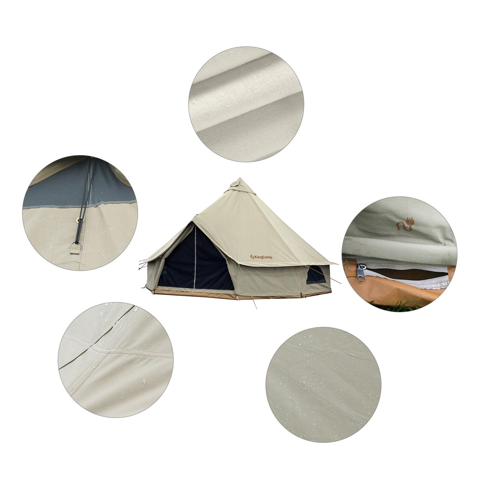 Glampingzelt KING CAMP Khan 400 x 400 x 270 cm 5/7