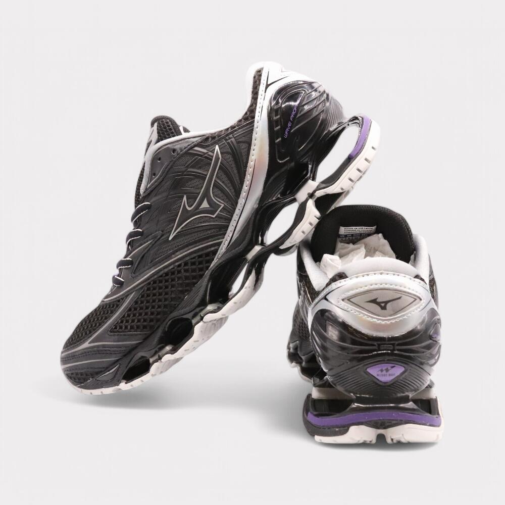 Buty męskie Mizuno Wave Prophecy LS black/silver/purple haze 3/5