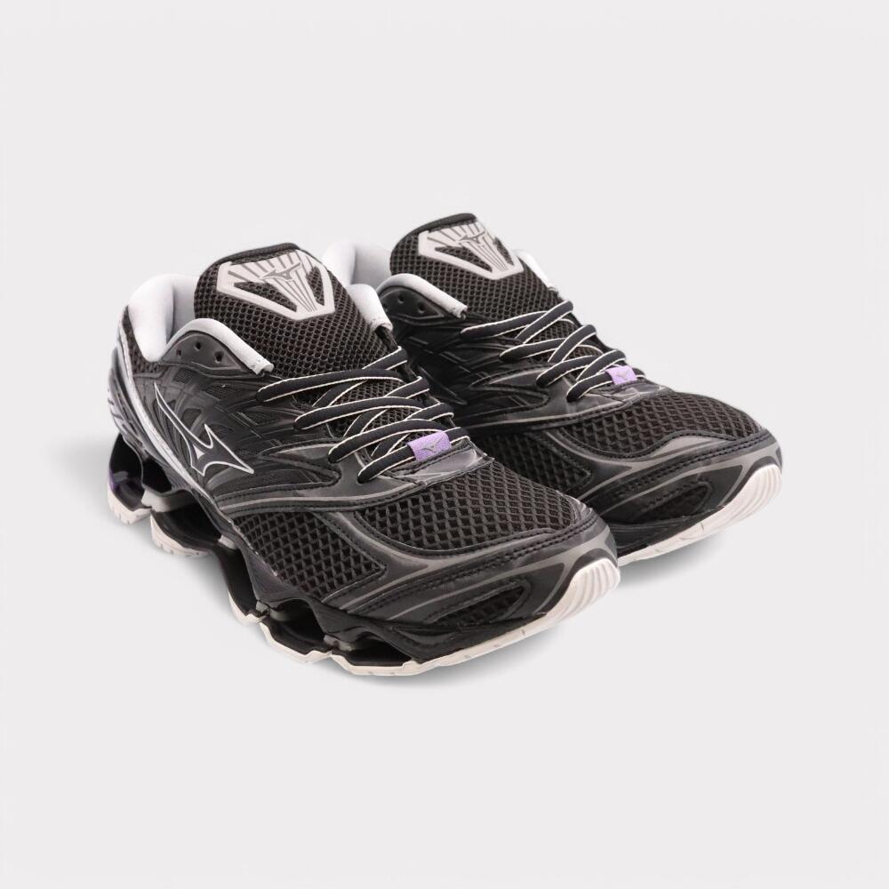 Buty męskie Mizuno Wave Prophecy LS black/silver/purple haze 2/5