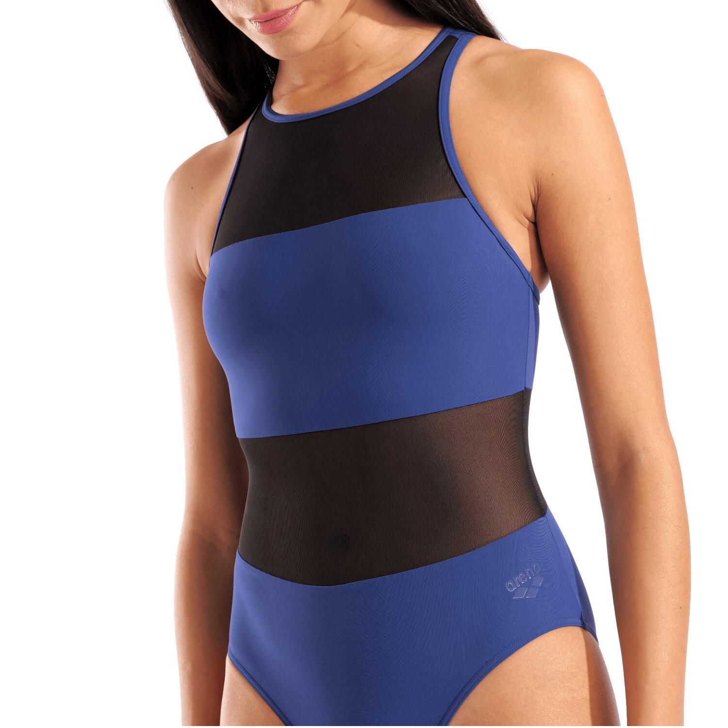 Maillot de bain Arena Mesh Panels Dos vent Bleu Femme 3/5