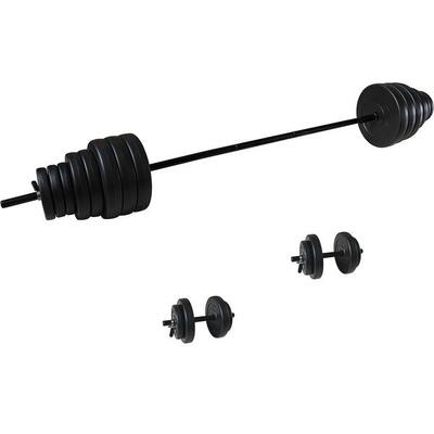 Set bilanciere/pesi in vinile 50 kg