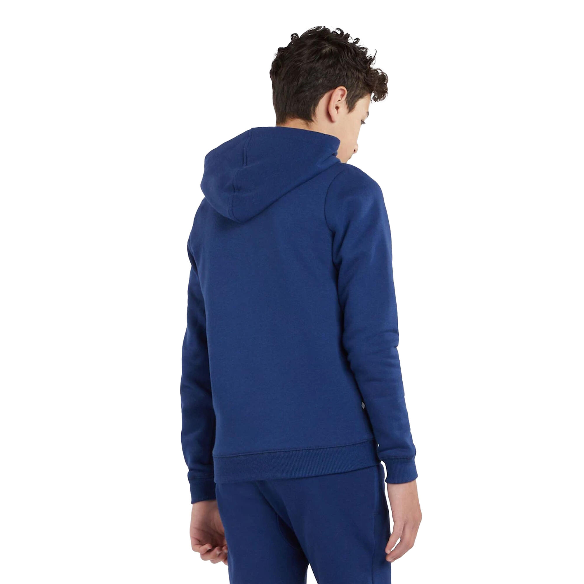 Childrens/Kids Club Leisure Drawstring Hoodie (Royal Blue/White) 3/4