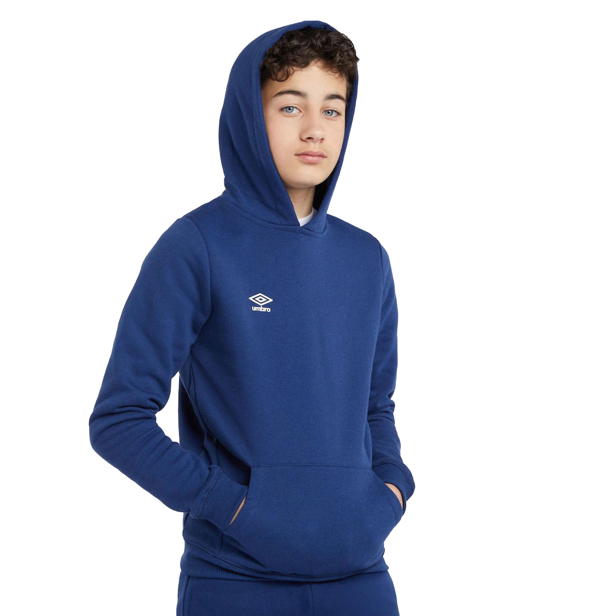 Childrens/Kids Club Leisure Drawstring Hoodie (Royal Blue/White) 4/4