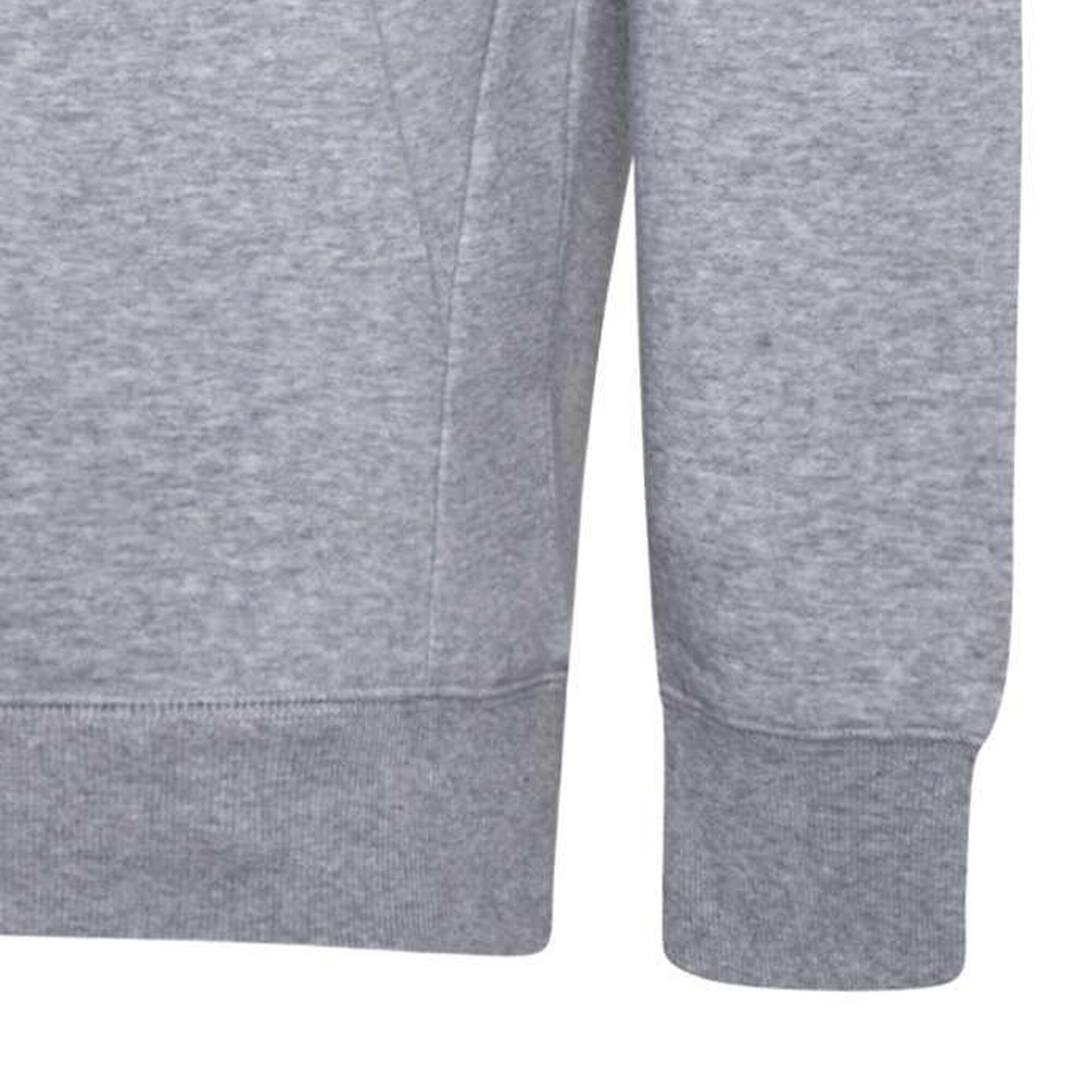 Childrens/Kids Club Leisure Drawstring Hoodie (Grey Marl/White) 4/4