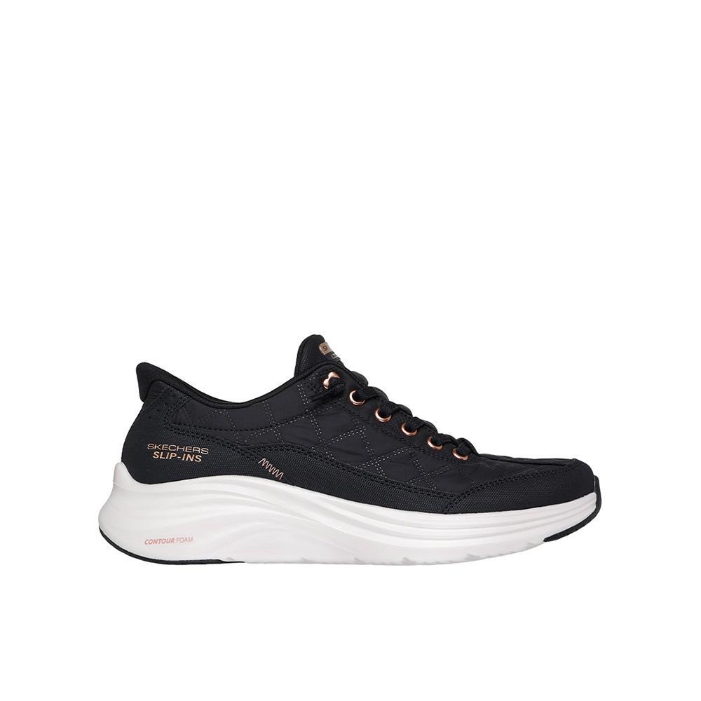 Skechers - Baskets Femme Skechers Slip-in Contour Foam Cozy Fit Golden Hou Noir - Chaussures De Sport - Noir - Decathlon