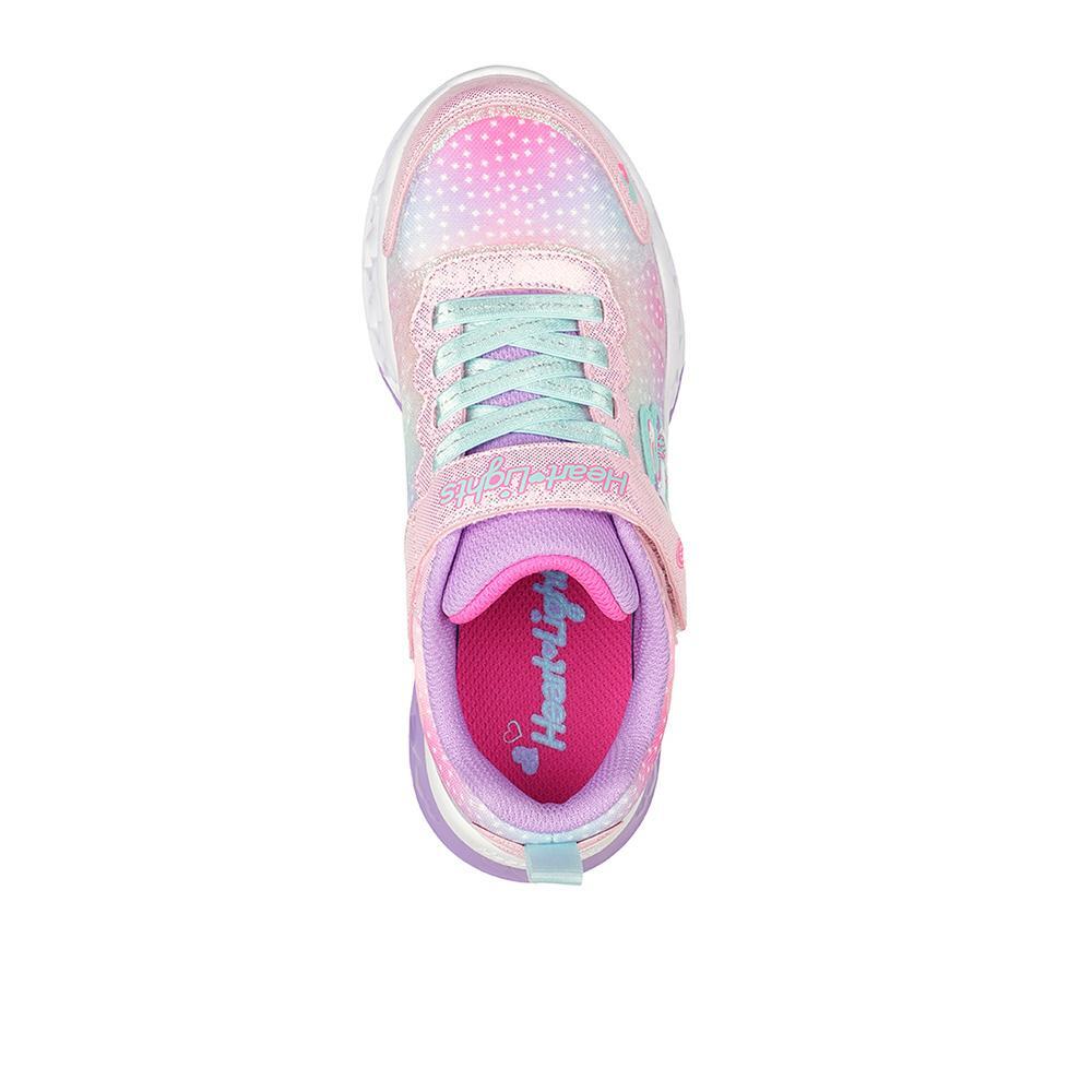 Luzes de coração Skechers Kids simplesmente adoram tênis multicoloridos 3/5