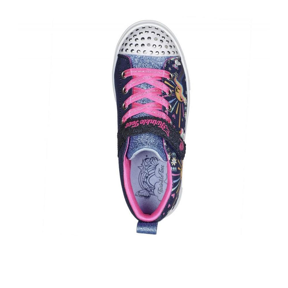 Sapatos do Skechers Kid's Twinkle Sparks Unicorn Sunshine Multicolor 3/4