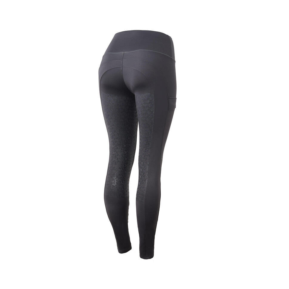 Damskie legginsy jeździeckie z pełną przyczepnością Horze Celia Thermo