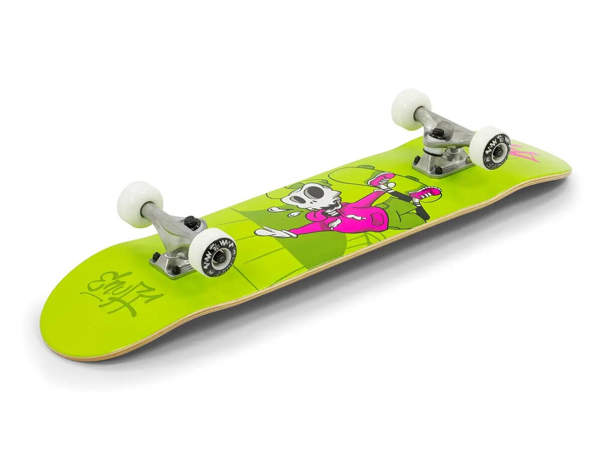 Skateboard Enuff Skully 7.25 "x29.5" Grün / Weiß 6/6