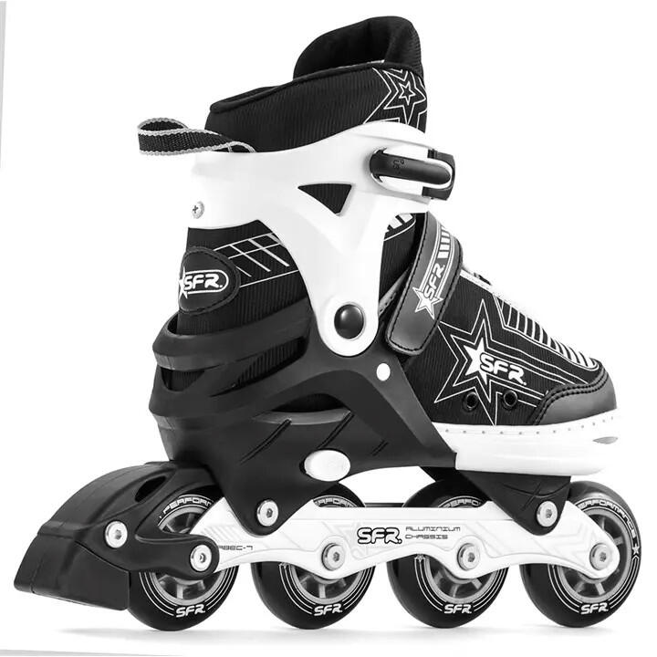 SFR Pulsar verstelbare Inline skates Black/Silver 4/4
