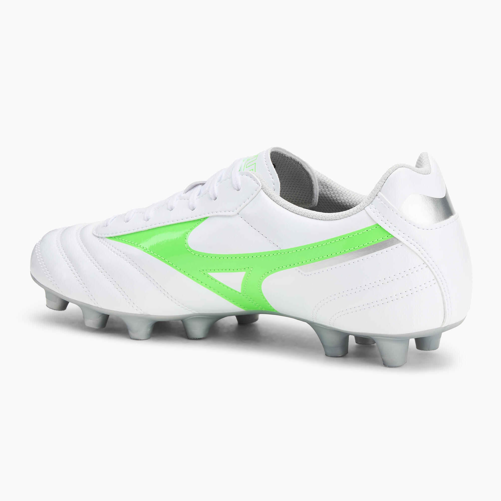 Scarpe da calcio Mizuno Morelia II Club Bianco e verde neon 3/5