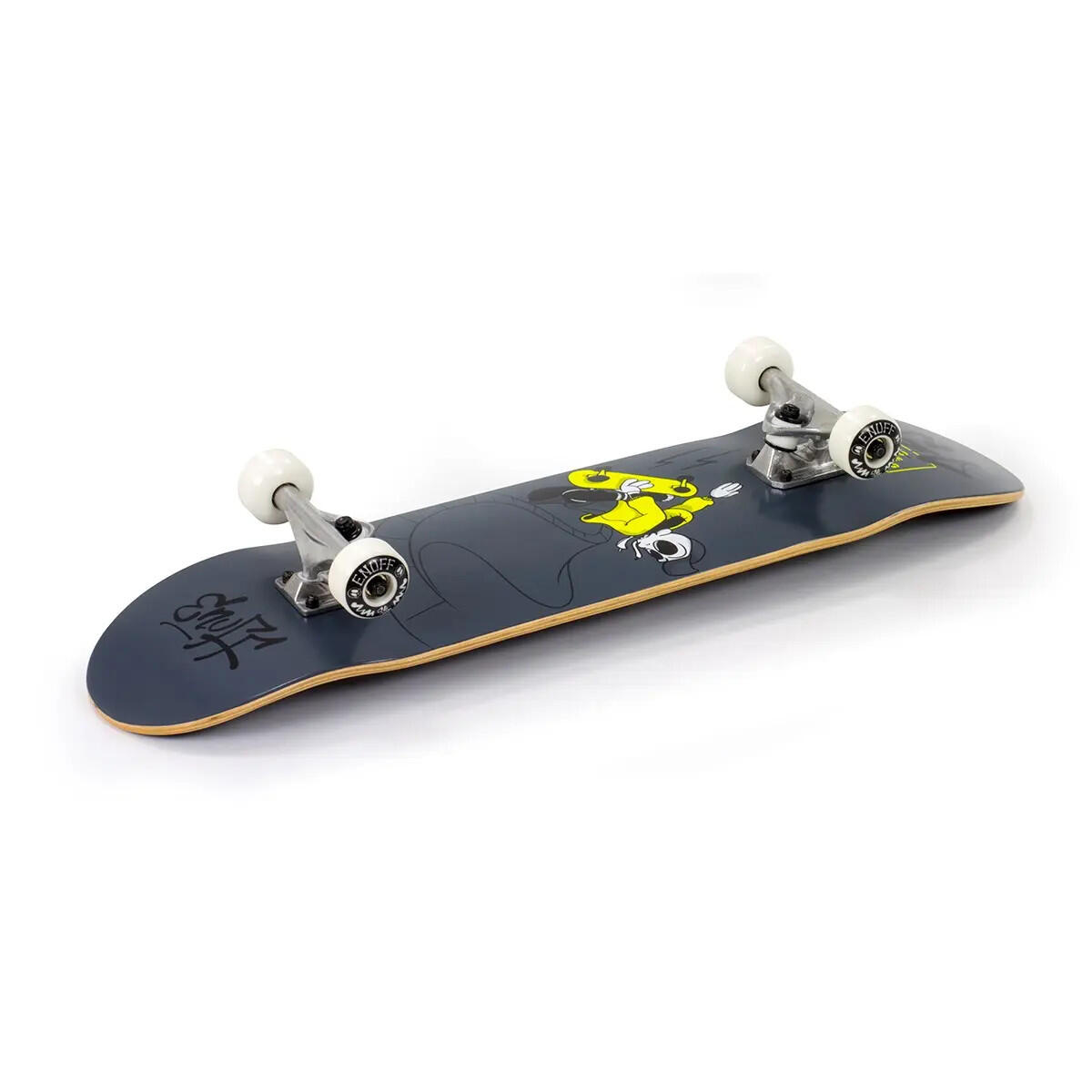 Enuff Skully 7.25"x29.5" Skateboard gris / blanco 5/5