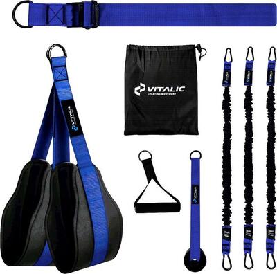 Fitness elastiek set met handvatten - resistance band - weerstandsbanden