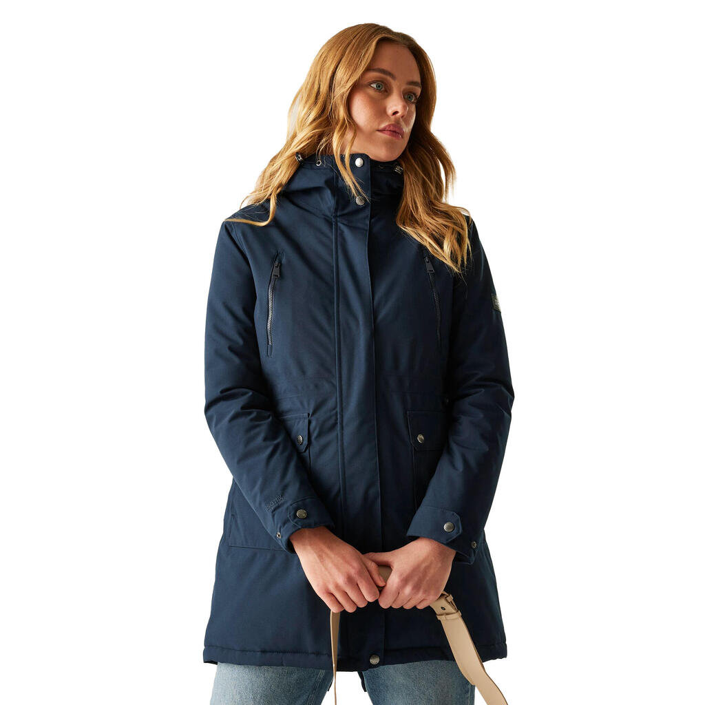 Womens/Ladies Valenta Waterproof Jacket (Navy Blue)