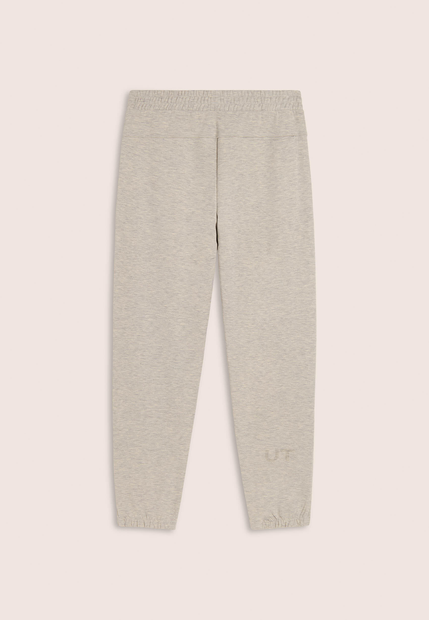 Pantalón slim jaspeado con estampado transparente y cremallera 2/3