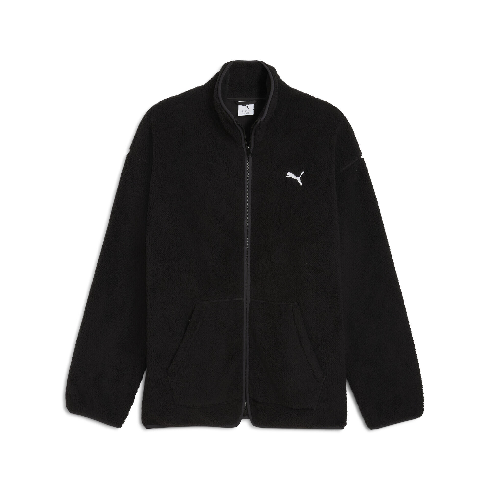 Męska rozpinana bluza typu sherpa Essentials Elevated na zimę o luźnym kroju
